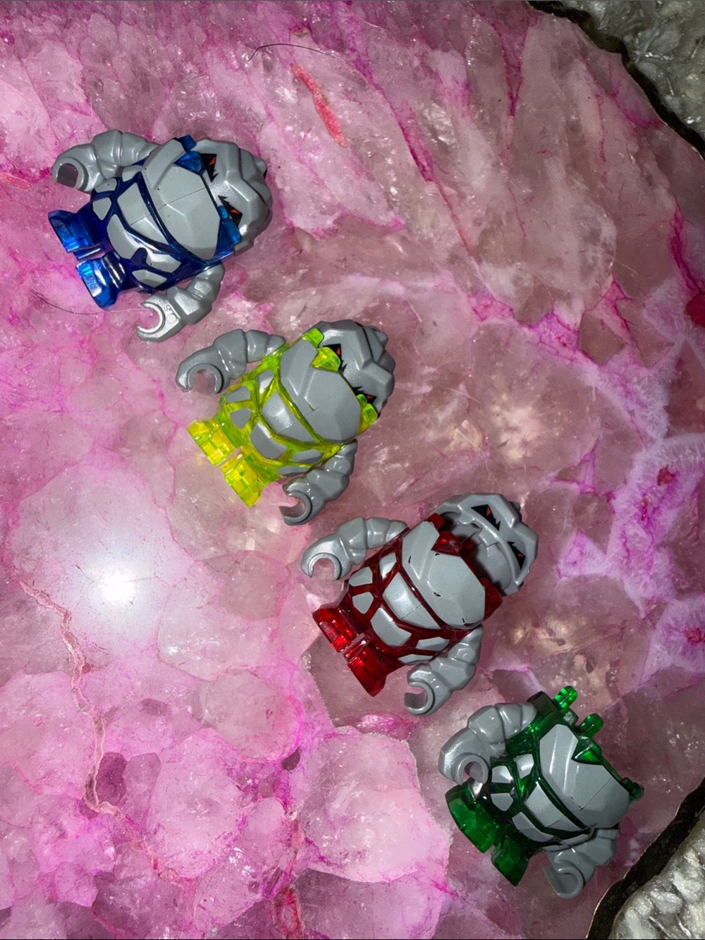 Rock Monster Lot - Sulfurix (Trans-Neon Green) Red & Blue